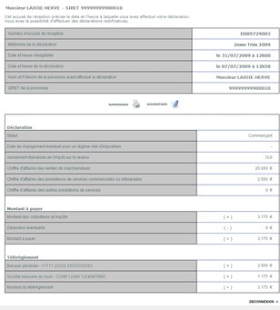 Déclaration urssaf auto entrepreneur en ligne